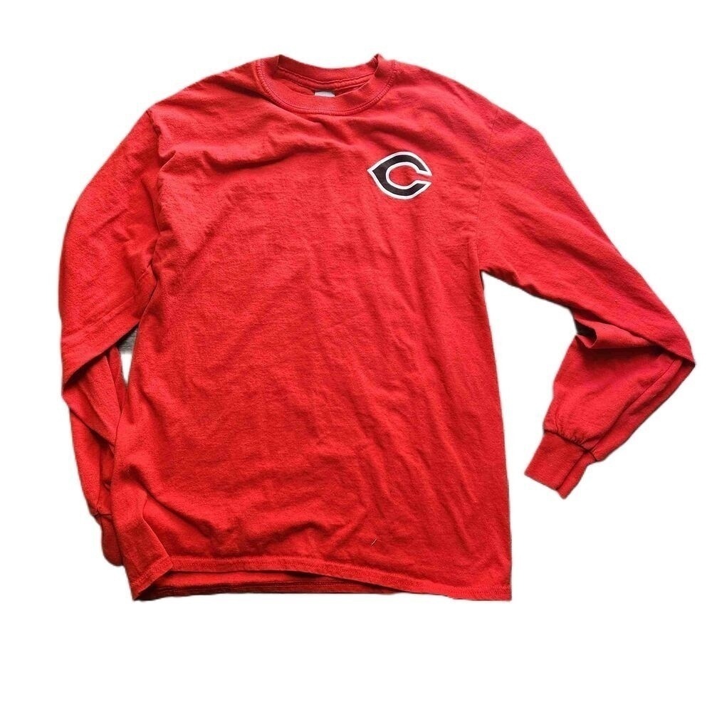 Gildan Mens Red Bulldogs Long Sleeve T Shirt Medium